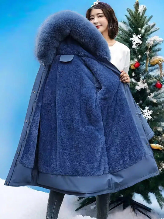 Séraphine | Eleganter Plus Size Winterparka mit Fleece-Futter