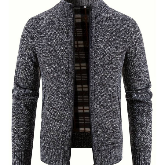 Ludwegn | Herren Reißverschluss Strickjacke | Warme