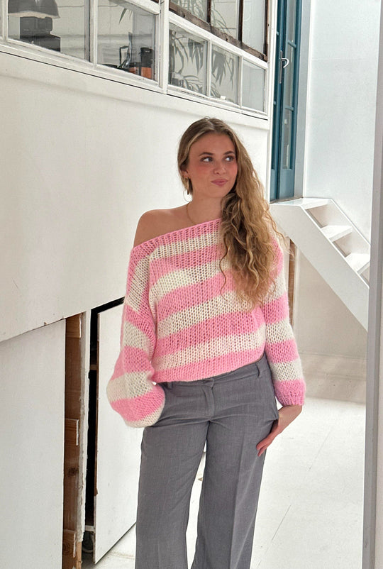 Celine | Gestreifter Strickpullover