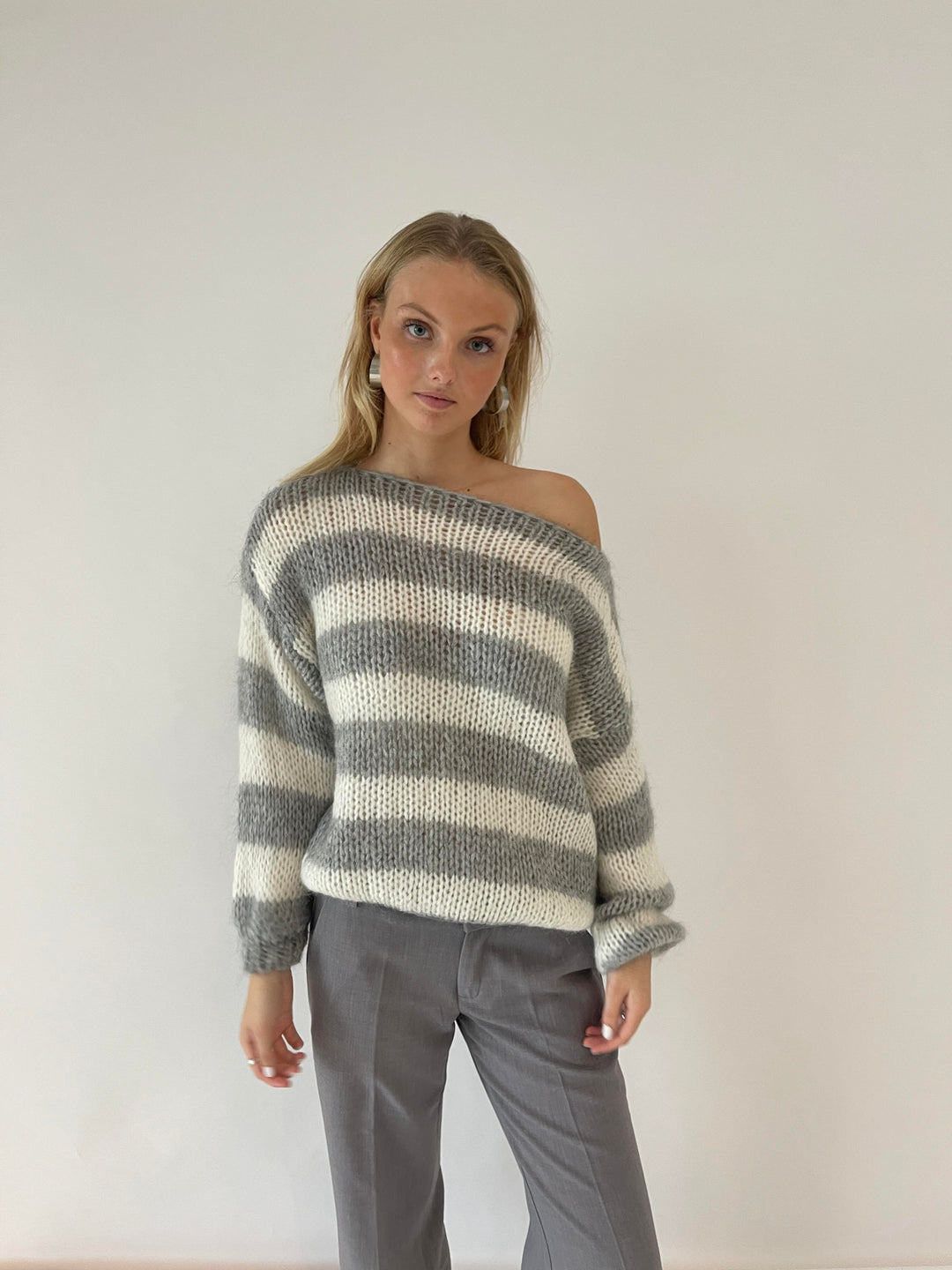 Celine | Gestreifter Strickpullover