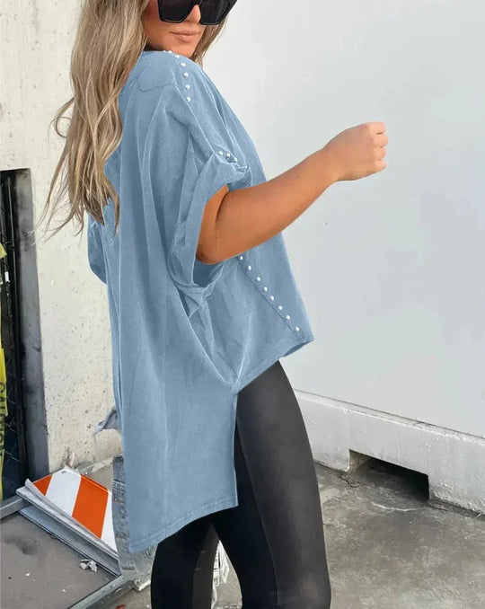 Kelly | Oversized T-shirt mit nieten