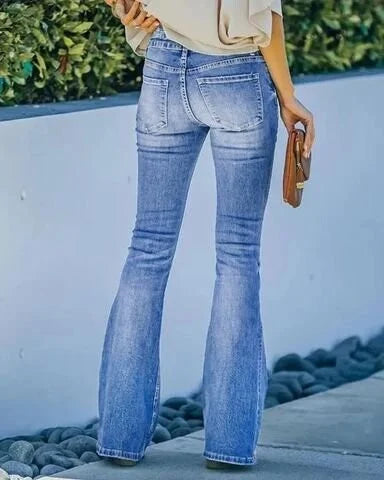 Vintage-jeans mit hoher taille