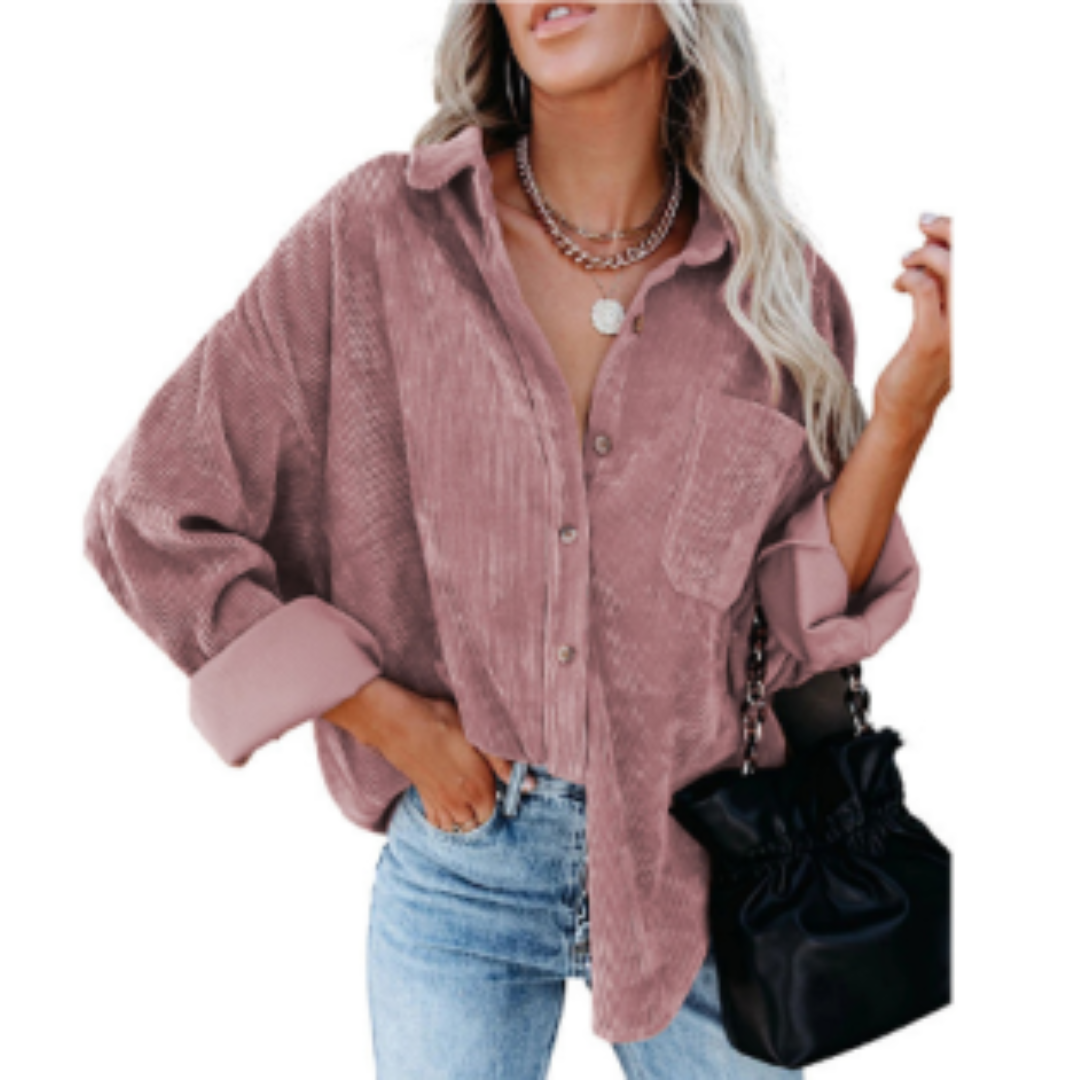 Tanjani | Stylische Oversize-Bluse mit Knopfleiste