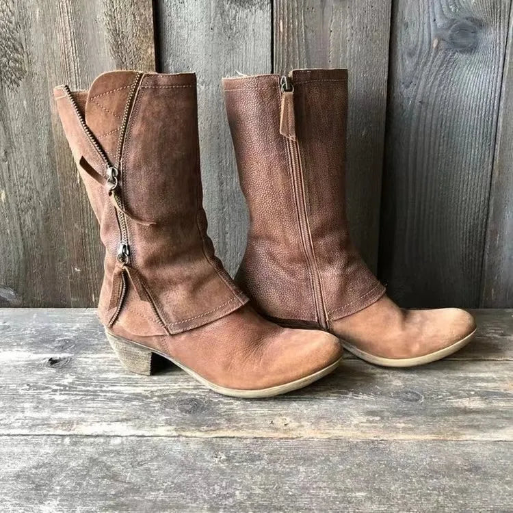 Daniyah | Elegante Cowboy-Stiefel mit Reißverschluss