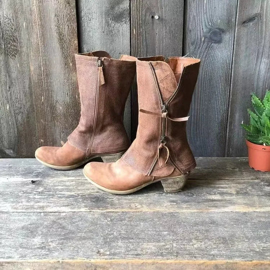 Daniyah | Elegante Cowboy-Stiefel mit Reißverschluss