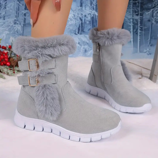 Vesloria | Damen Winter Schneestiefel mit Fleecefutter