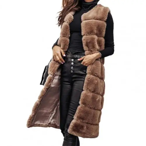 Aisling | Damen Winterweste Faux-Fur