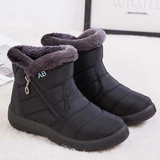 Floravie | Damen Winterstiefel mit Reißverschluss