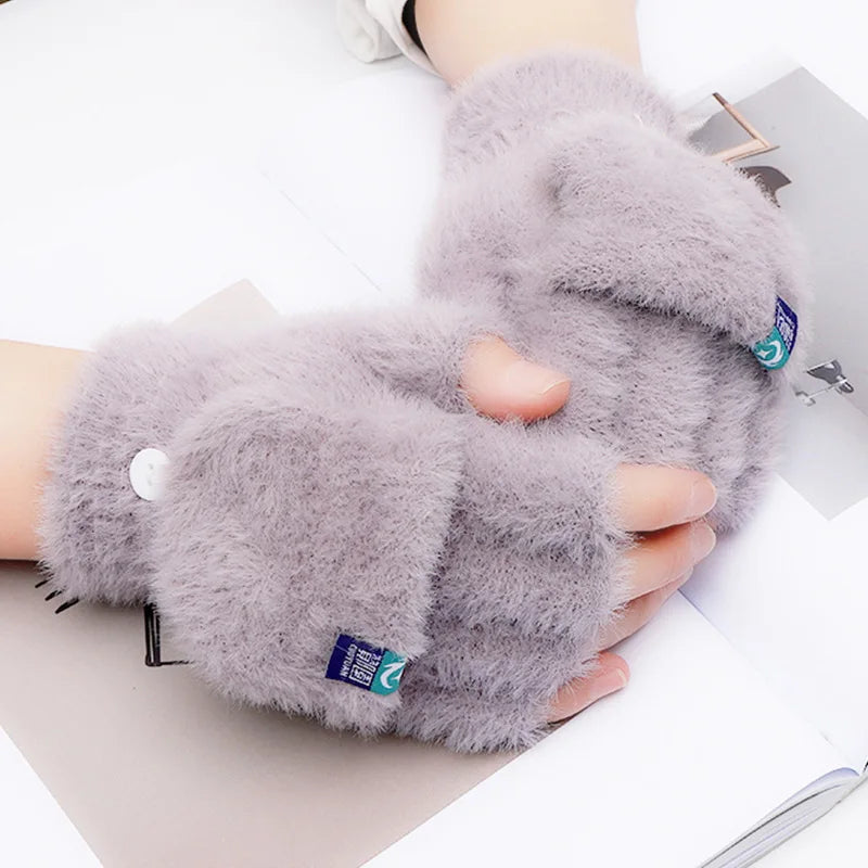 Coralyne | Warme Fingerlose Damenhandschuhe aus Fell