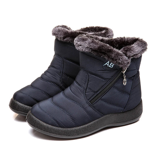 Floravie | Damen Winterstiefel mit Reißverschluss