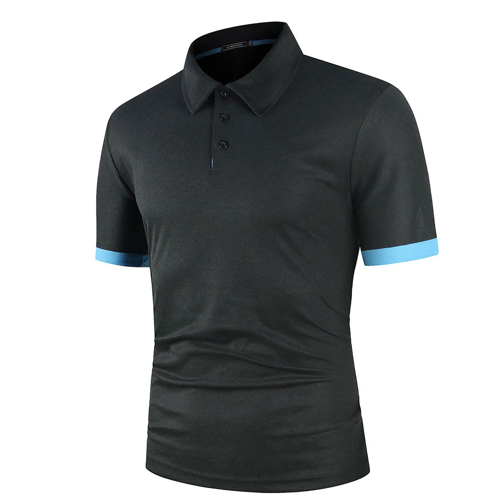 Tobias | Herren Kontrast Polo Kurzarm Sommer Casual