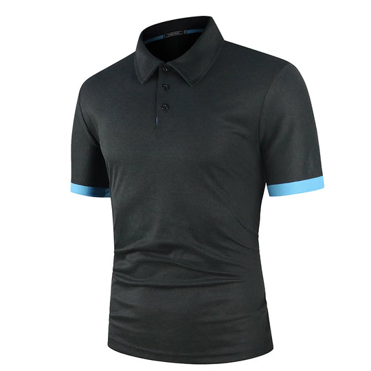 Tobias | Herren Kontrast Polo Kurzarm Sommer Casual