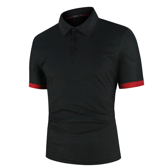 Tobias | Herren Kontrast Polo Kurzarm Sommer Casual