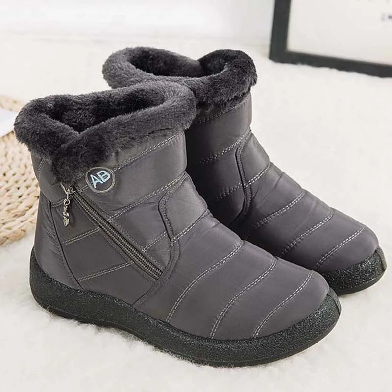 Floravie | Damen Winterstiefel mit Reißverschluss