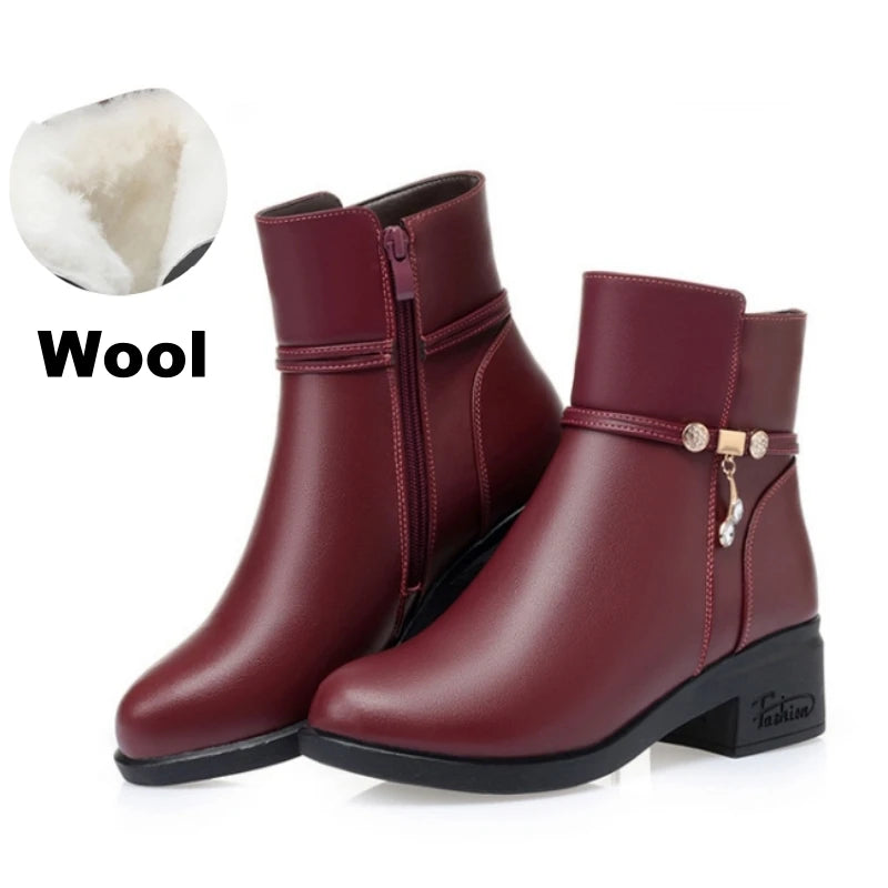 Rylowen | Damen Echtleder Winterstiefel