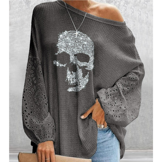 Amalier | Lässiger Pullover mit Totenkopf-Design