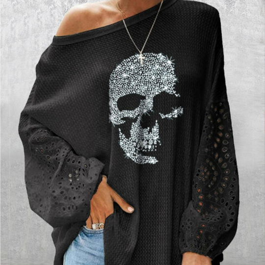 Amalier | Lässiger Pullover mit Totenkopf-Design