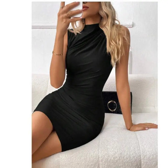 Thalia | Trendy Schwarzes Bodycon-Kleid