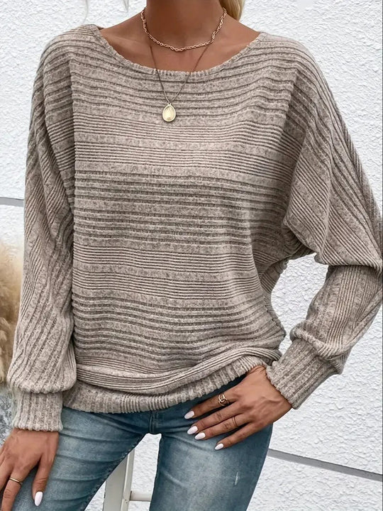 Dianalin | Damen Langarm Pullover | Rundhalsausschnitt