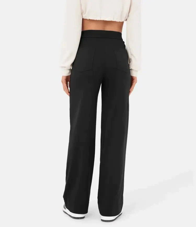 Nica | Stylische High-Waist-Hose mit Knopfdetail