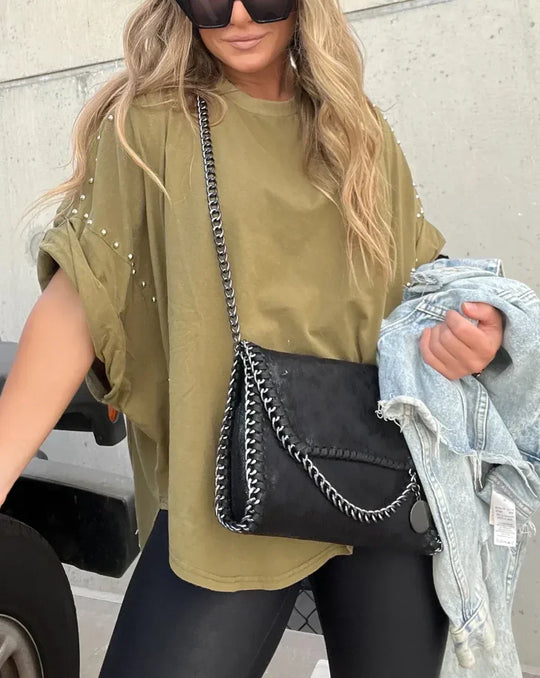 Kelly | Oversized T-shirt mit nieten