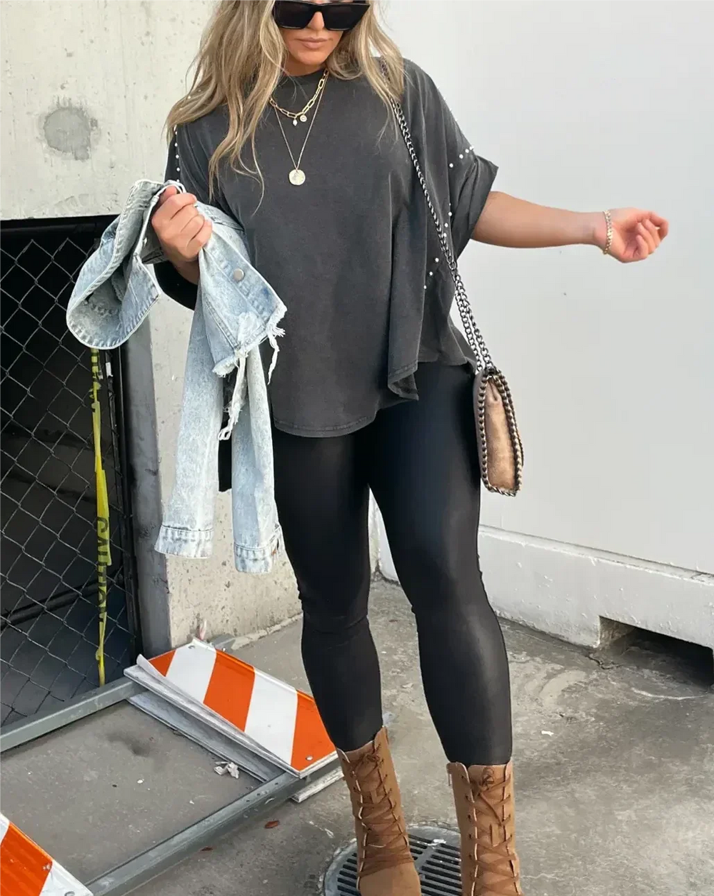 Kelly | Oversized T-shirt mit nieten