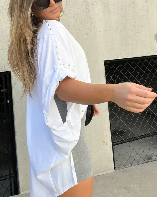 Kelly | Oversized T-shirt mit nieten